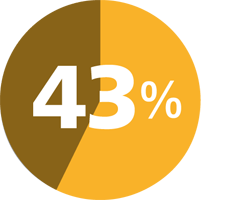 43% 43%