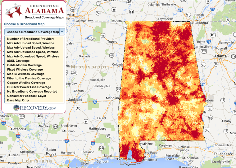 Alabama Broadband Map Alabama Broadband Map