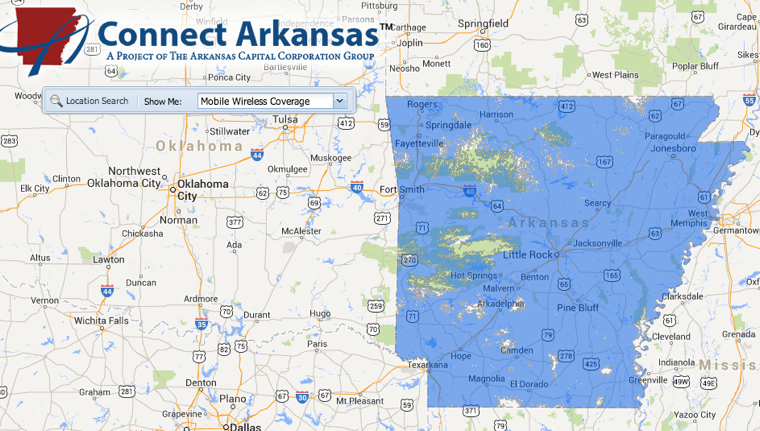 Arkansas broadband map