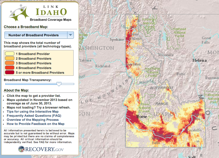 Idaho broadband map Idaho broadband map