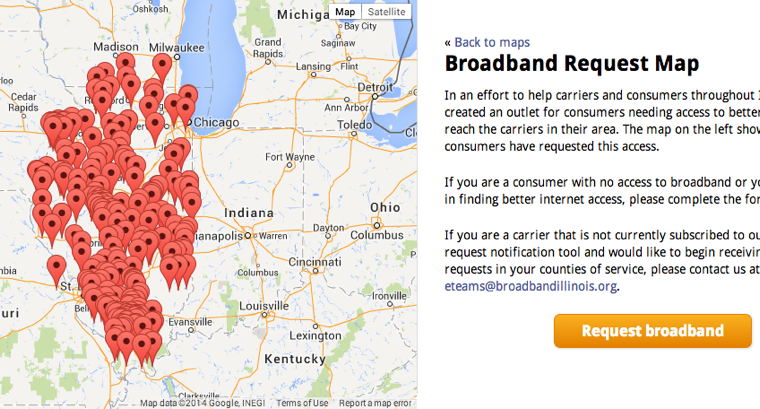Illinois broadband map