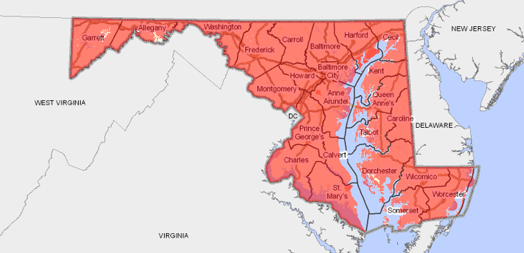 Maryland broadband map