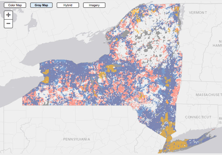 New York Broadband map