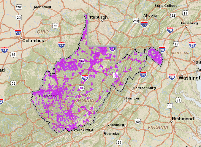 West Virginia broadband map West Virginia broadband map