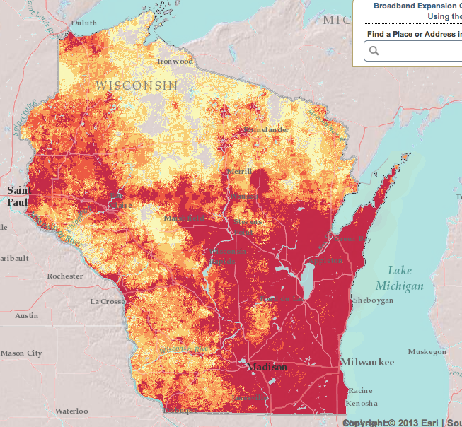 Wisconsin broadband map