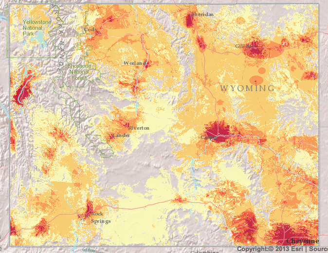 Wyoming broadband map