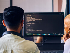 People coding in the office